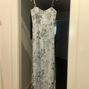 Jenny Yoo Light Blue Floral Gown